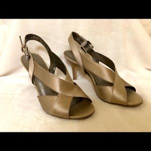 Michael Kors satin bronze sandal